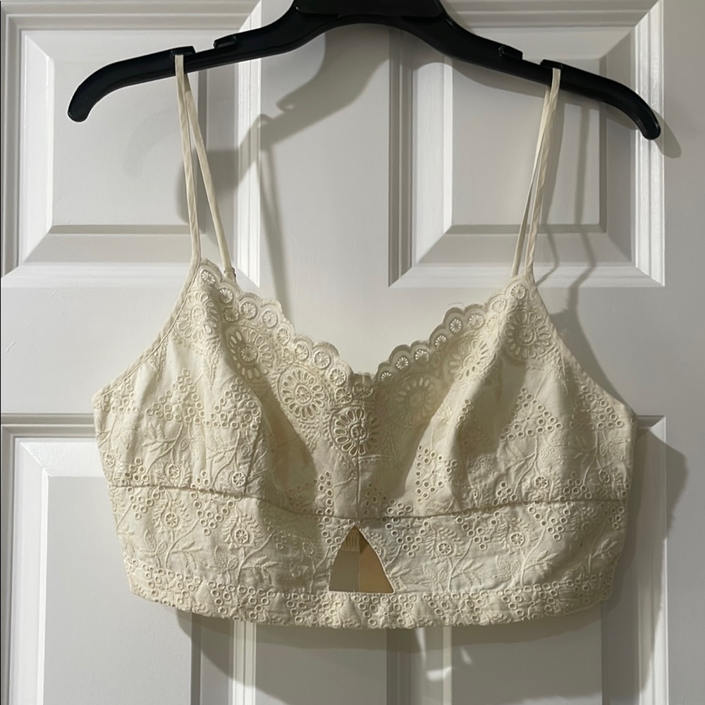 American Eagle Outfitters Cream Lace Bralette
